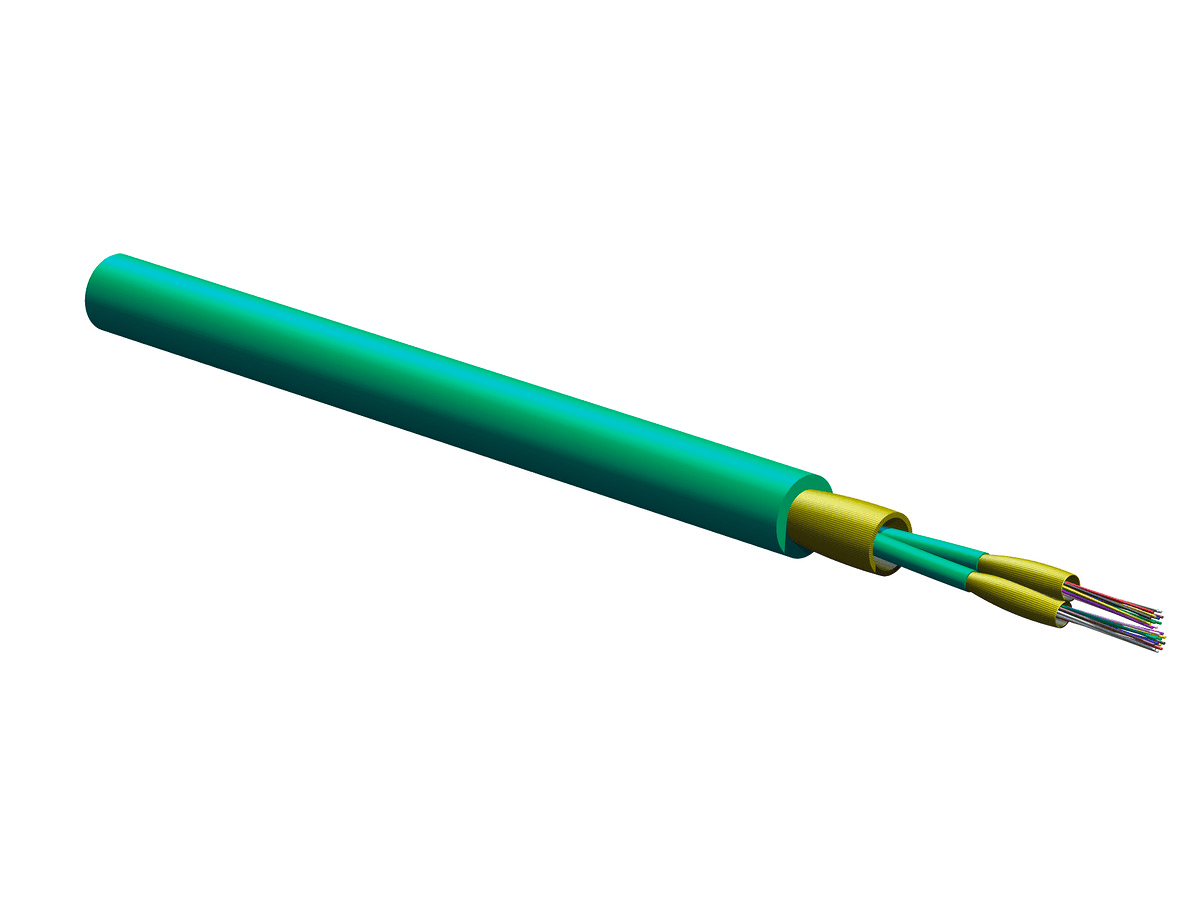 Corning 024TD9-T1390-M2, 24 F MIC® Loose Tube Plenum Cables, 50 µm multimode (OM4)