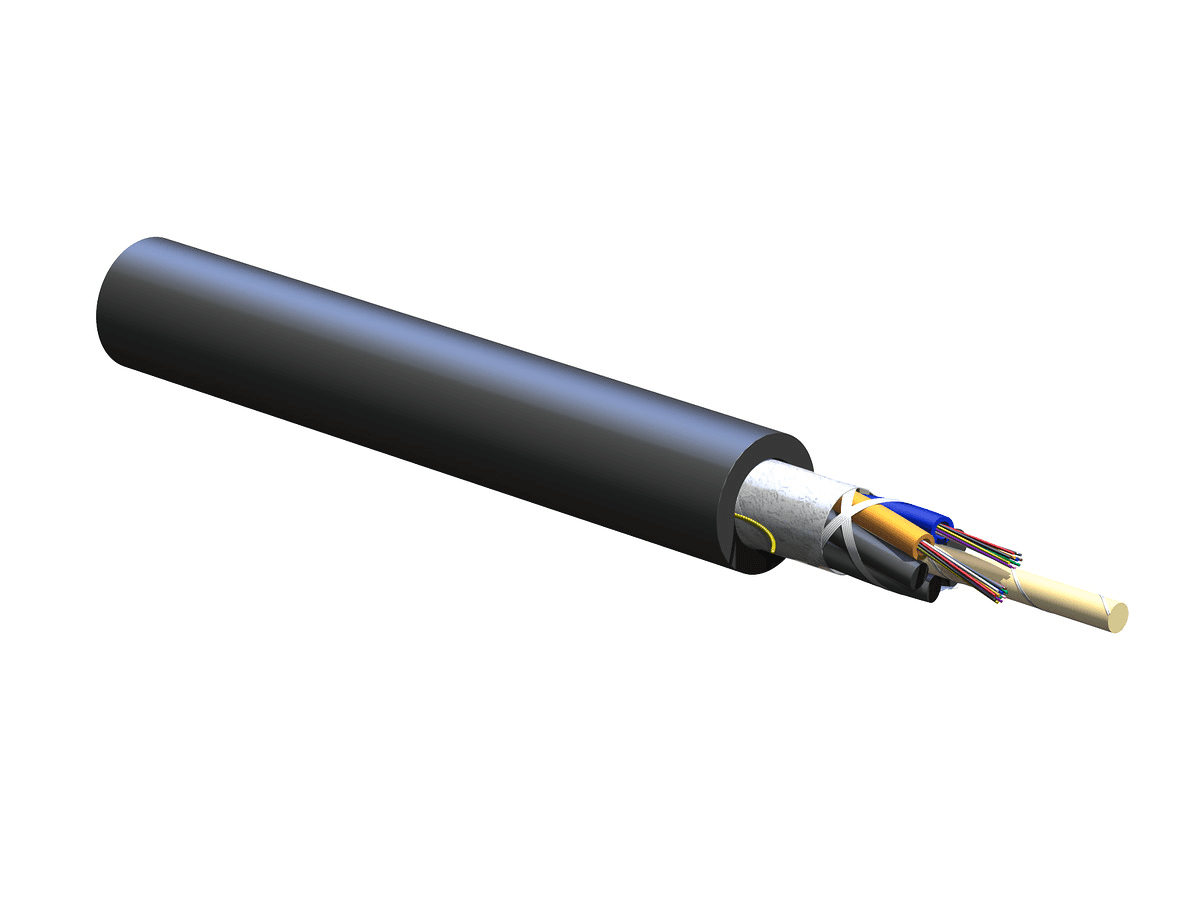 Corning 024TUF-T4190D20, 24 F Riser FREEDM® Loose Tube Cavo senza gel, 50 μm multimodale (OM4)