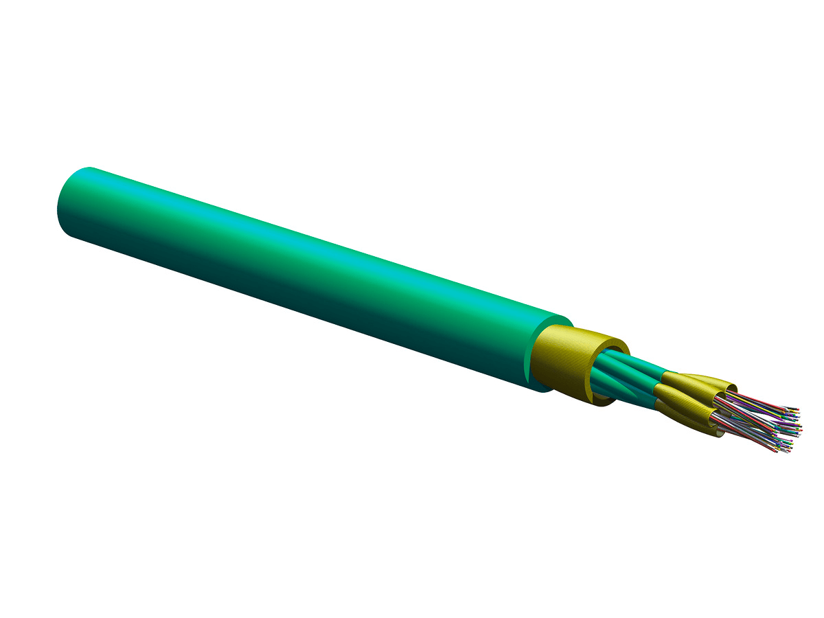 Corning 072TD9-T1390-M2, 72 F MIC® Loose Tube Plenum Cables, 50 µm multimode (OM4)