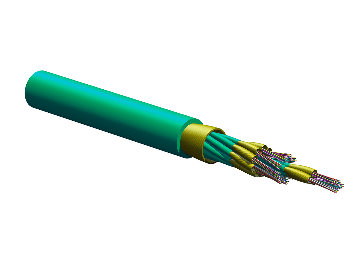 Corning 144TD9-T1390-M2, 144 F, 50 µm multimode (OM4) Loose Tube Plenum Cables by MIC®