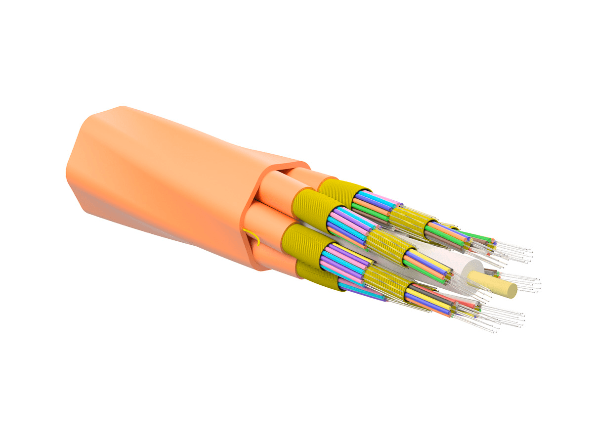 Corning 144K88-Y3130-29, 144 F MIC® Unitized Tight-Buffered Plenum Cable, 62.5 µm multimode (OM1)
