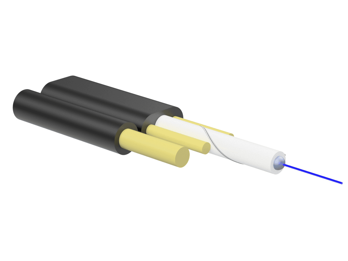 Corning 001ZBA-14101A20, 1 F. SMF-28® Ultra Fiber, Single-Mode (OS2) SST-Drop™ Self-Supporting Gel-Filled Single-Tube Cable
