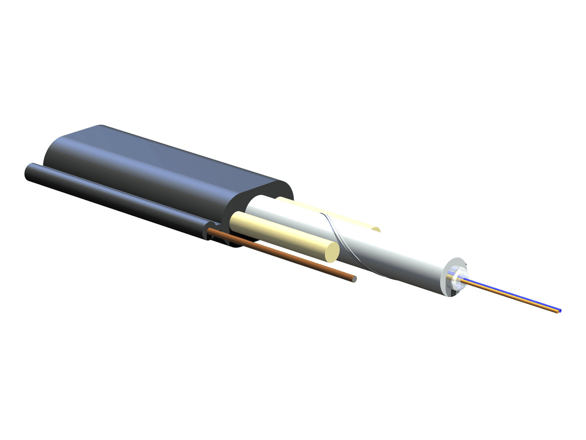 Corning 002EB1-14101A20, Single-mode (OS2) SST-Drop™ Gel-Filled Cable 2 F, Single-Tube