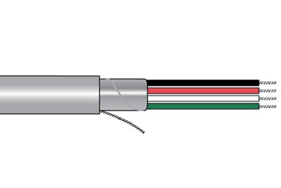 Alpha Wire 1299/25C SL001, Communication Control Industrial Cable — 25C 22 AWG Foil 300 V PVC