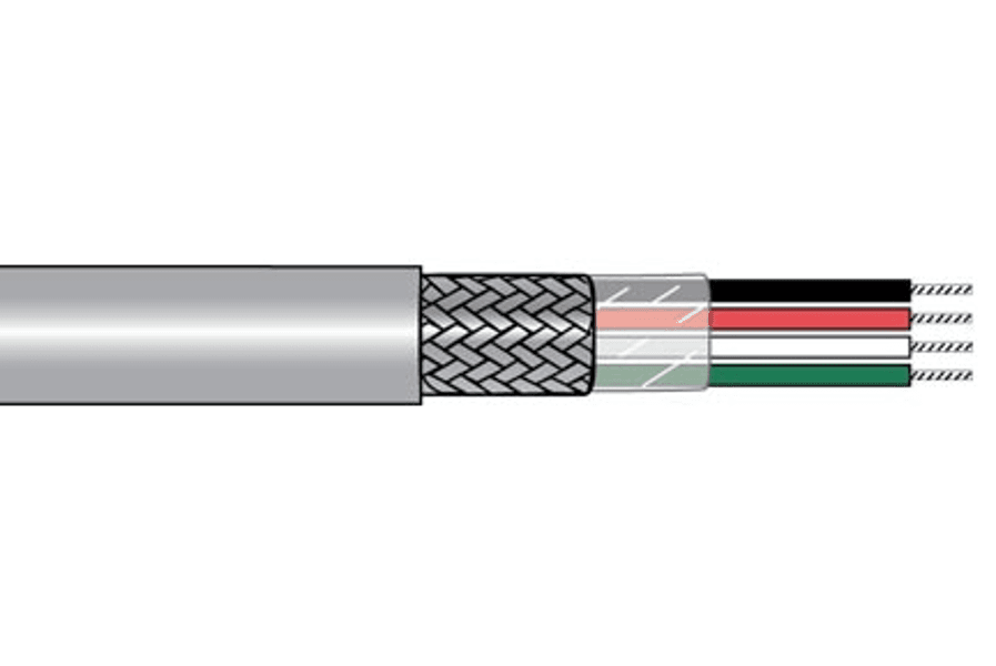 Alpha-Draht 1738C SL001, Kommunikationssteuerung Industriekabel 4C 22 AWG abgeschirmte 300 V PVC