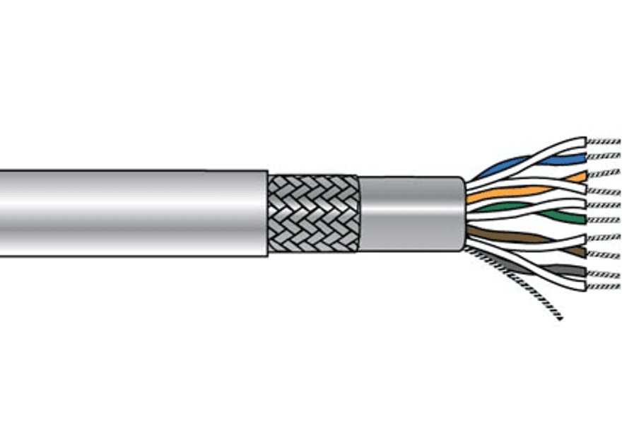 Alpha Wire 6222C SL001, Communication Control Industrial Cable 2 Pair 24 AWG 300 V PVC