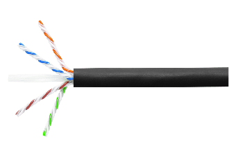 Commscope 760107086 1091B BLK C6A 4/23 U/UTP W1000, Riser 4 Coppie 23 AWG Nero
