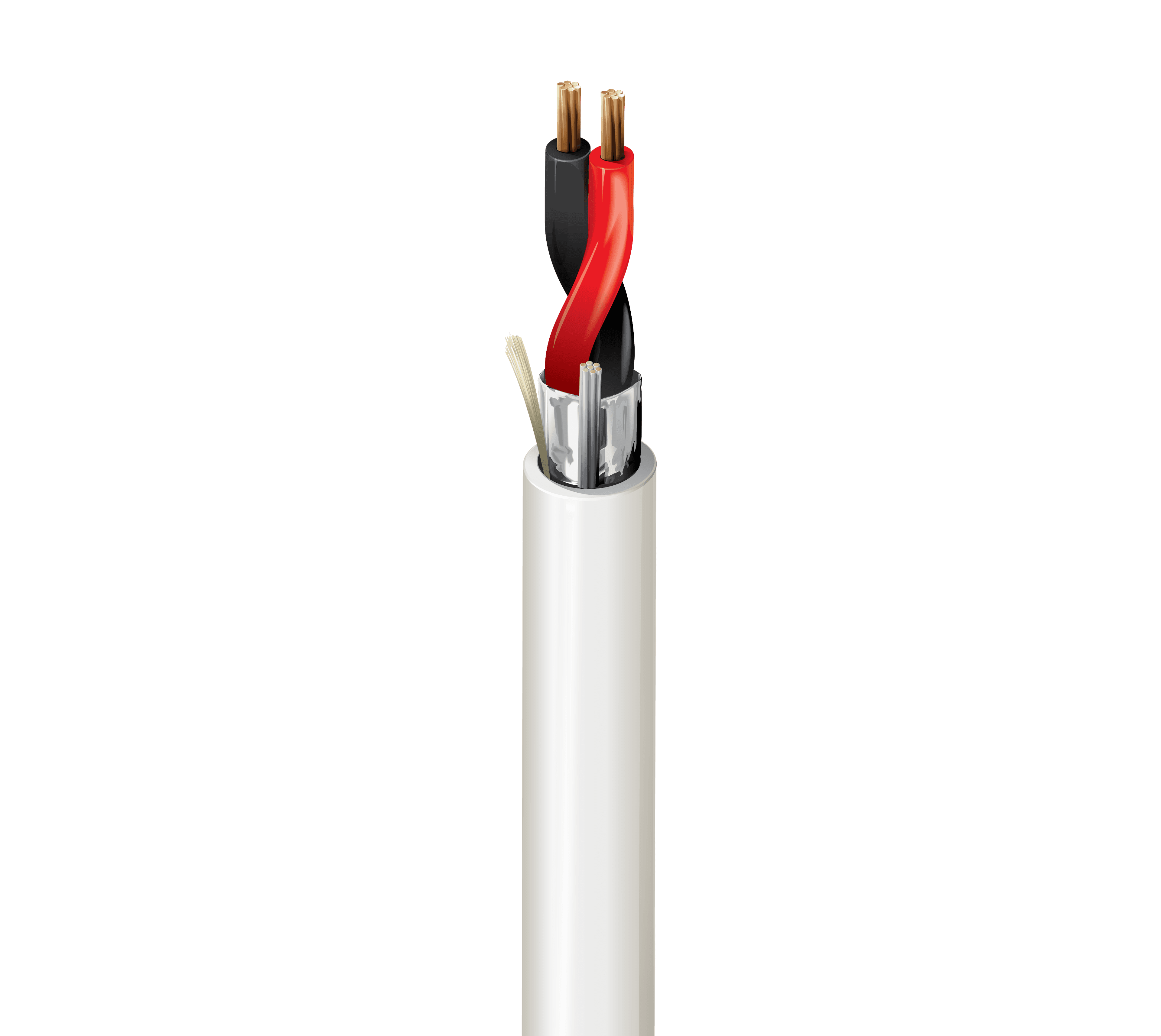 Belden 6300FE 009, 18 2C Stranded BC O A FS LSPVC CMP White