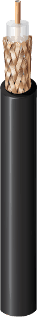 Belden 8241 010, RG59 75 Ohm Coax Cable Black