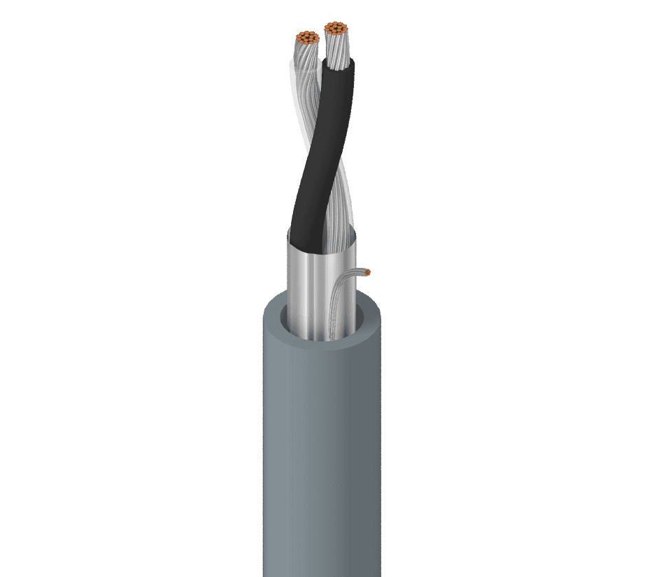 Belden 8760MN 008, SpaceMaker 18 AWG 1 Pair Shielded 300 V PVC