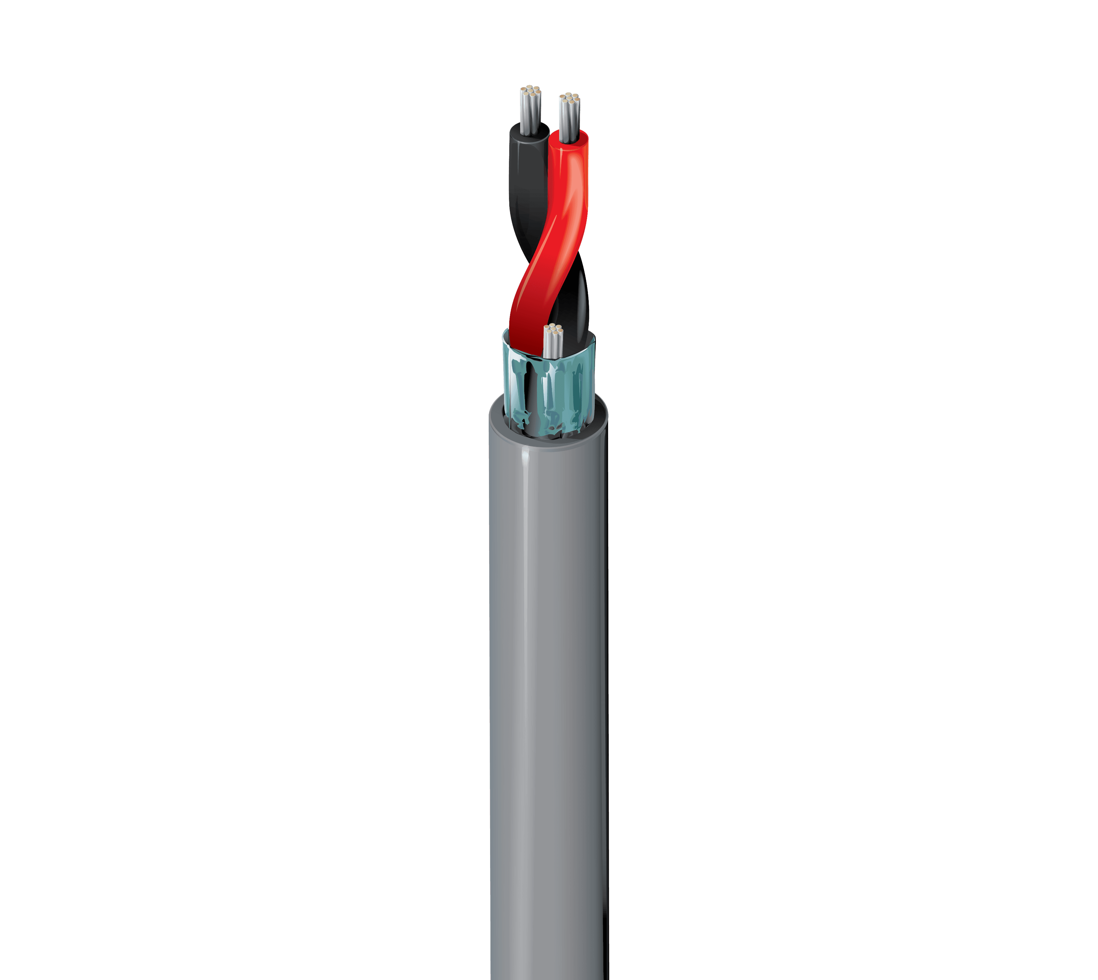 Belden 9451 N3UU, Multi Conductor Cable 2C 22 AWG PP PVC FR Green