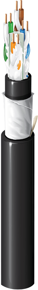 Belden OSP6AU 010, CAT 6A Outdoor Black Cable