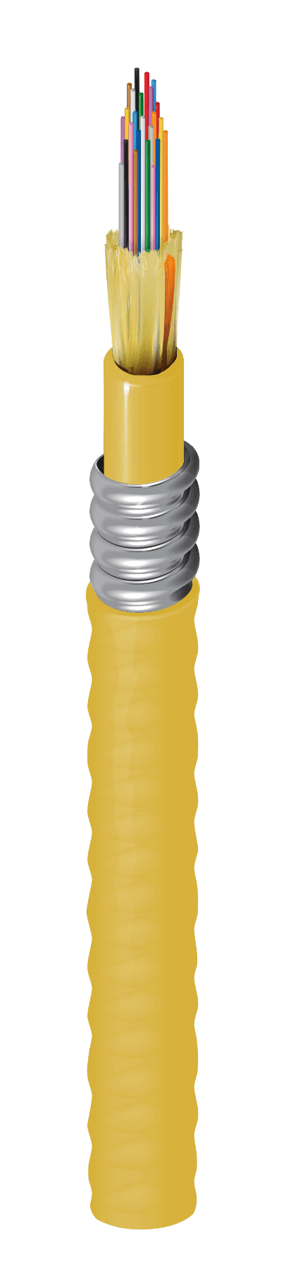 Belden FDSD024A9Y, 24 Fiber OS2 Single mode Plenum Armor Yellow