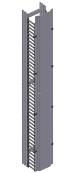 Belden BHVH003, Single Sided High Density Vertical Cable Manager 84H