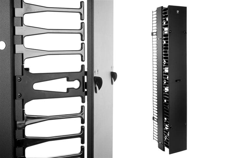 Chatsworth Products 40096-703, EFX Master Cabling Section Extended Fingers Black