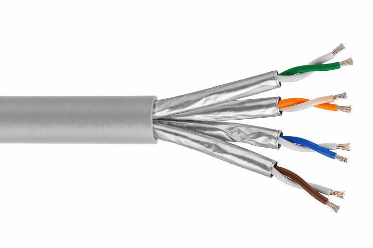24 AWG 12-Pair Singolarmente schermato Schiuma FEP/Fluorocopolimero Plenum 150°C Cavo