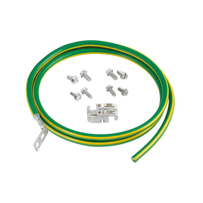 Panduit RGCBNJ660P22, Kit Ponticello di Collegamento Equipotenziale per Apparecchiature 6 AWG 60 in. Verde; Giallo
