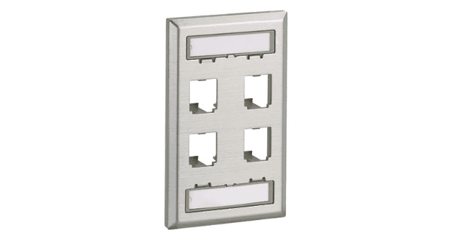 Panduit CFPL6EIY, Faceplate 6 Ports ABS Electric Ivory