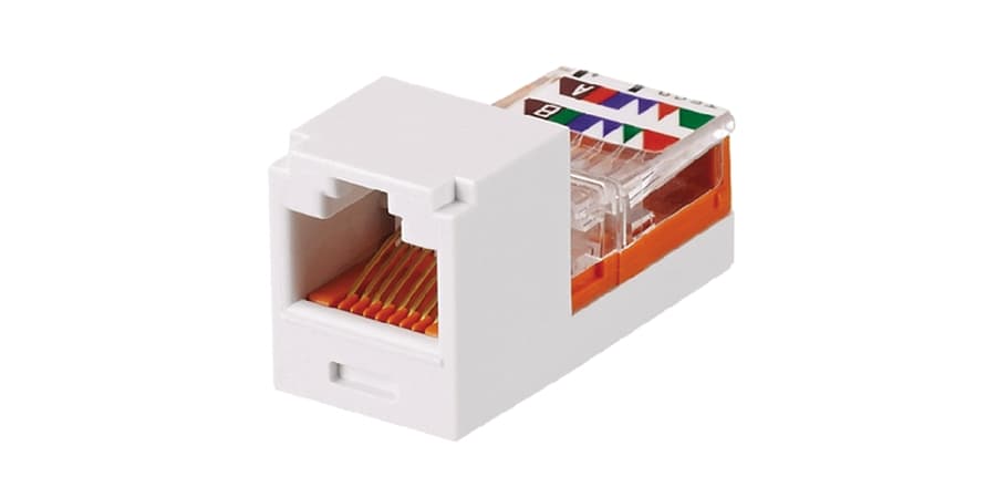 Panduit CJ588WHY, Modulo jack Cat 5E non schermato a 1 porta bianco