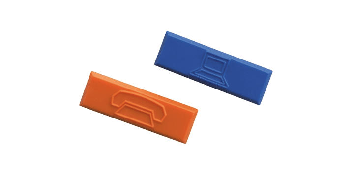 Panduit CIDBU-C, Icona dati a scatto grigia in ABS con montaggio snap-in 0.56 x 0.18 x 0.08 in., confezione da 100