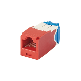 Panduit CJ6X88TGRD, Modulo jack Cat 6A non schermato RJ45 1 porta rosso