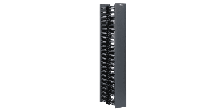 Panduit WMPVF45E, einseitiger vertikaler Kabelmanager Schwarz ABS 45U