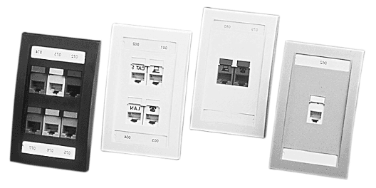 Panduit CFPE10IW-2GY, Mini Com Frontplatte 2-fach 10-Port Altweiß