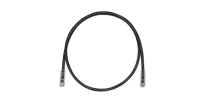 Panduit UTPSP1BLY, Patch Cord 24 AWG U/UTP Unshielded 1 ft Black