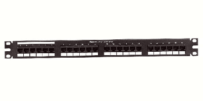 Panduit DP245E88TGY, Patch Panel 24 Porte 1U in Acciaio Punchdown Nero