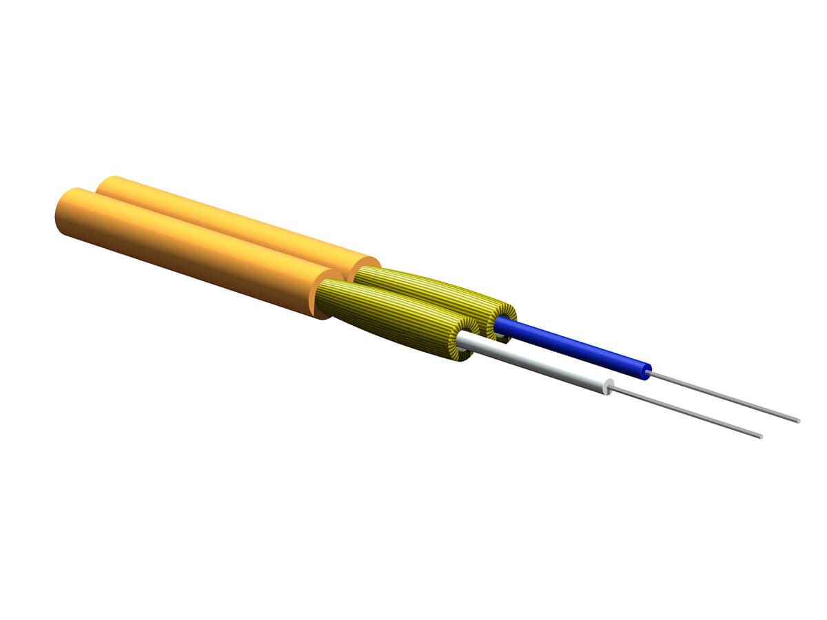 Corning 002K51-31130-24 2-F – OM1 Tight-Buffered Riser Fiber Cable, 62.5 µm, Orange, OFNR