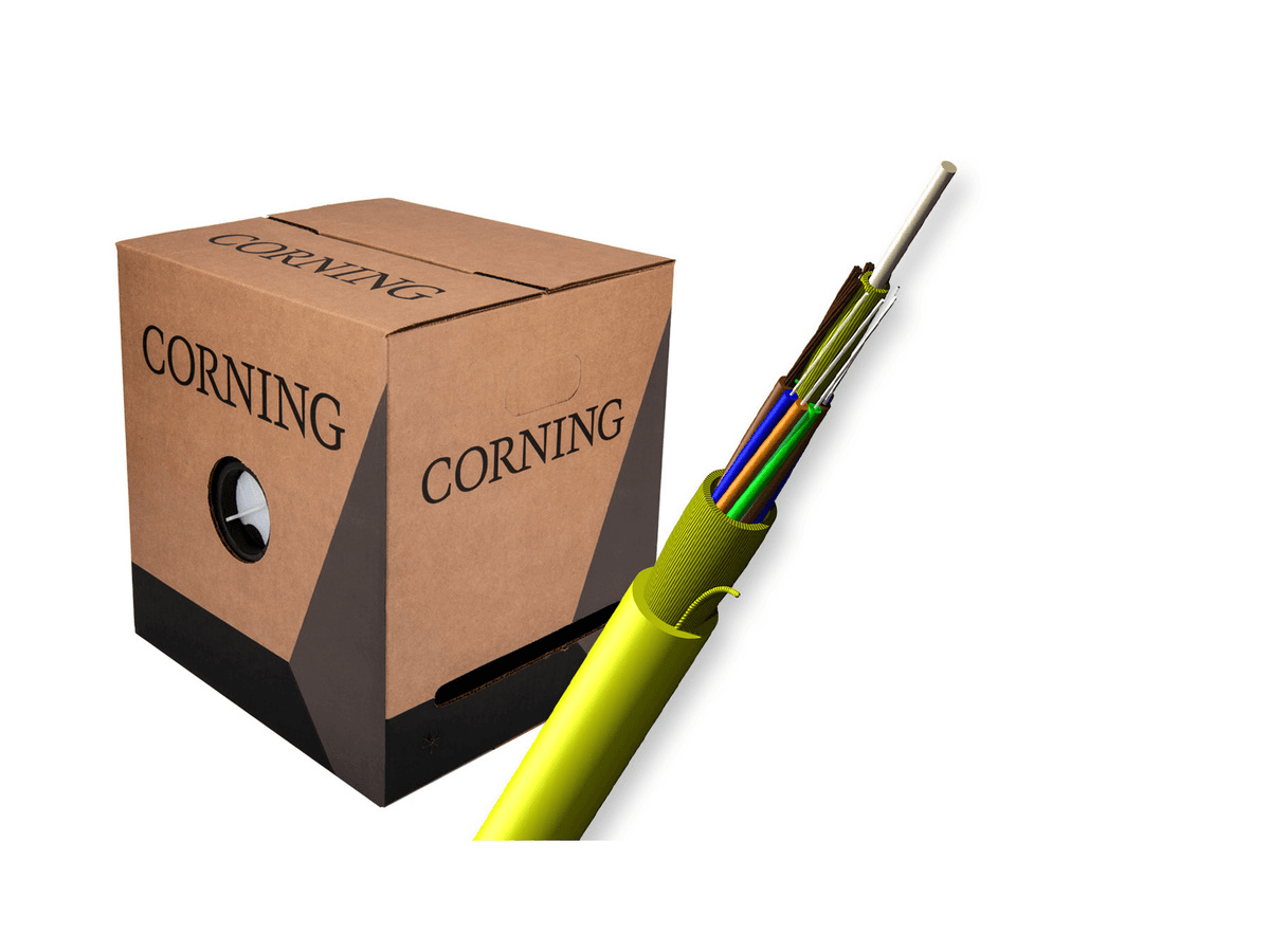 Corning 002Z48-21V31MB2, ActiFi® Composite Cable Reel in a Box, Tight-Buffered, Indoor Plenum 2 F, 2 Cu Conductor, 18AWG, 1000 Feet