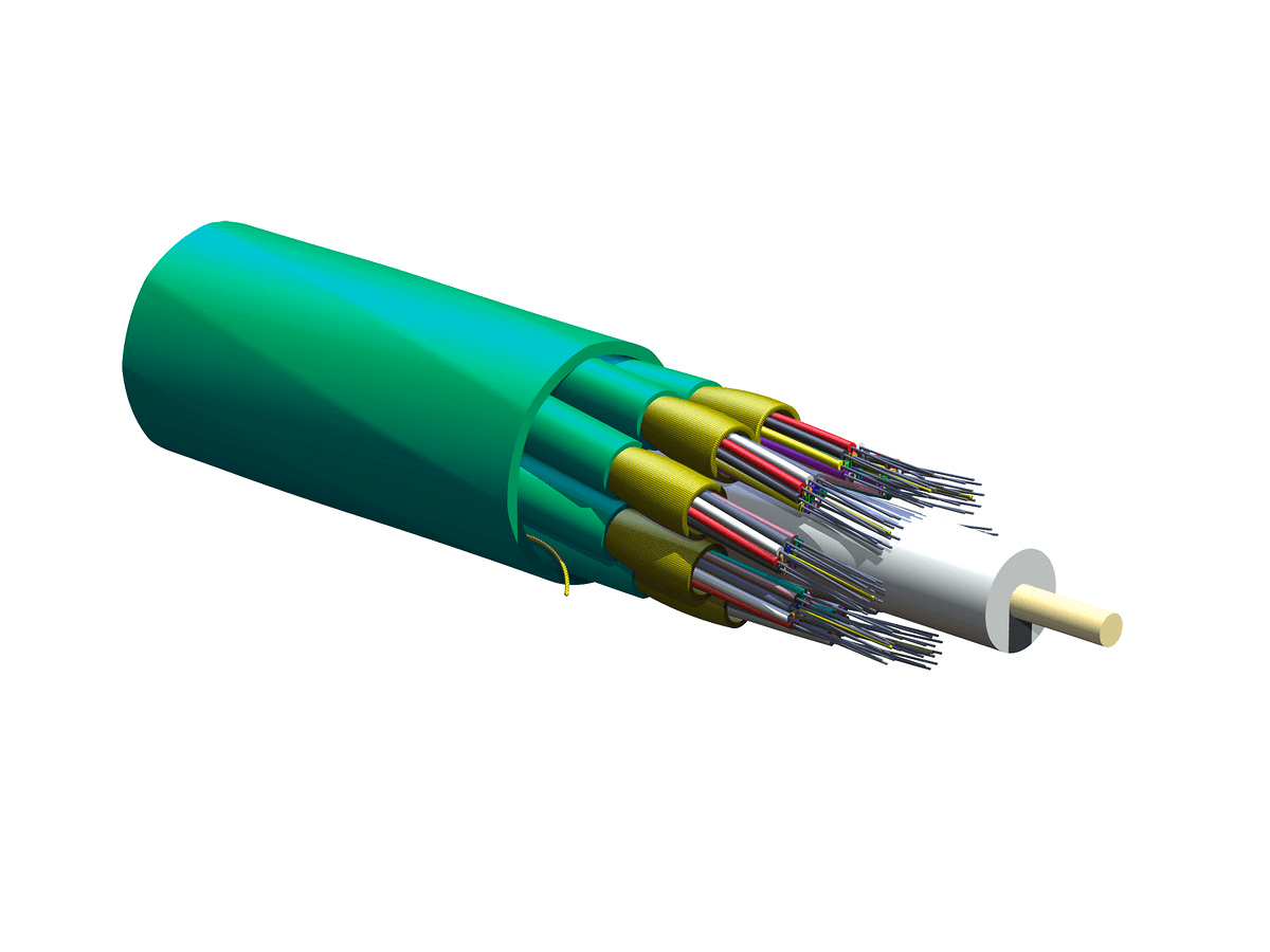 Corning 096T88-Y3190-29, Plenum 96 F MIC® Unitized Tight-Buffered Cable, 50 µm multimode (OM4)