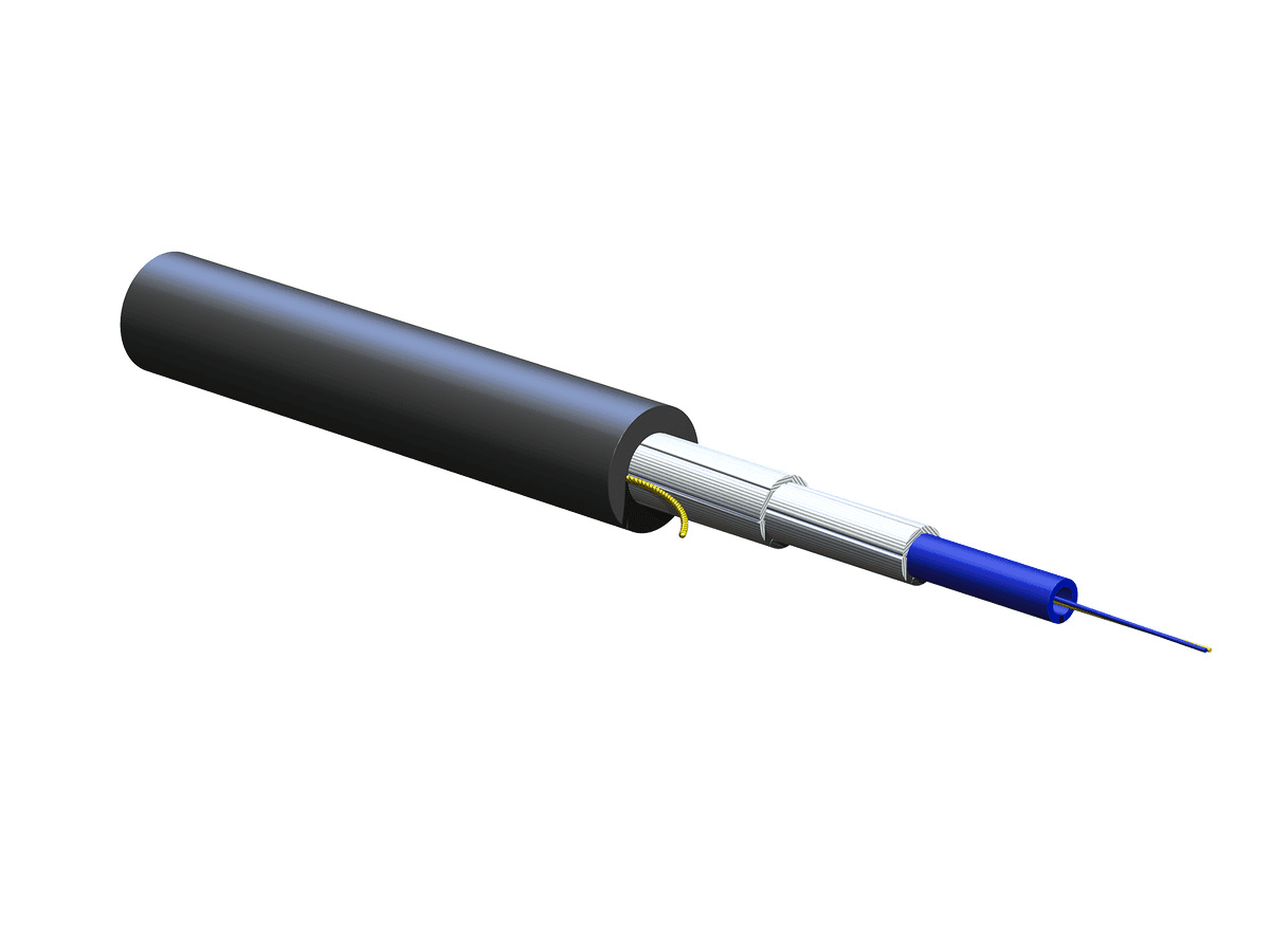 Corning 002KSF-T4130D20, Gelfreies Bündeladerkabel FREEDM® LST™ Riser 2 F, 62,5 μm Multimode (OM1)