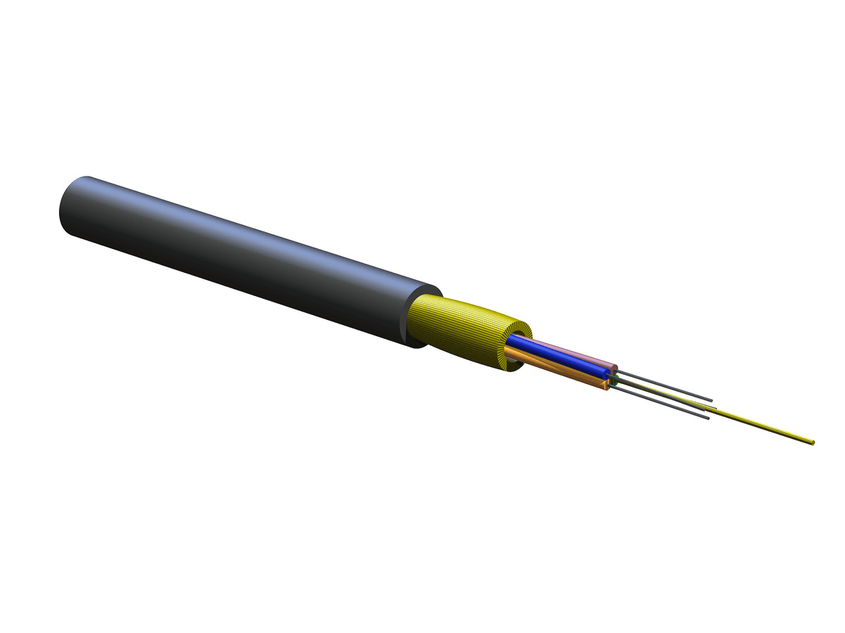 Corning 004T8F-31180-29, Riser 4F FREEDM® One Tight-Buffered Cable, 50 µm multimode (OM3)