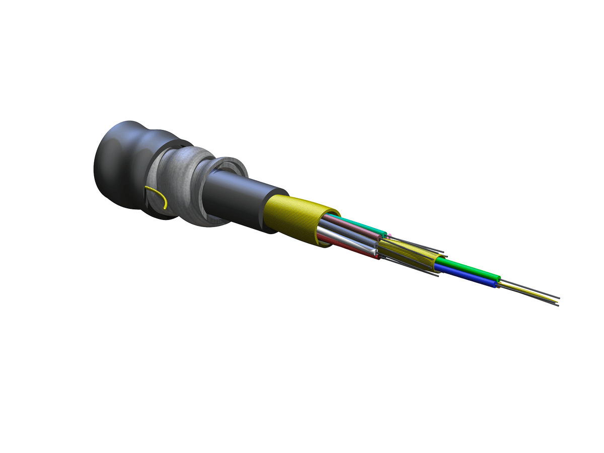 Corning 012T8P-31180-A3, Plenum 12 F FREEDM® One Tight-Buffered Interlocking Armored Cable 50 µm multimode (OM3)