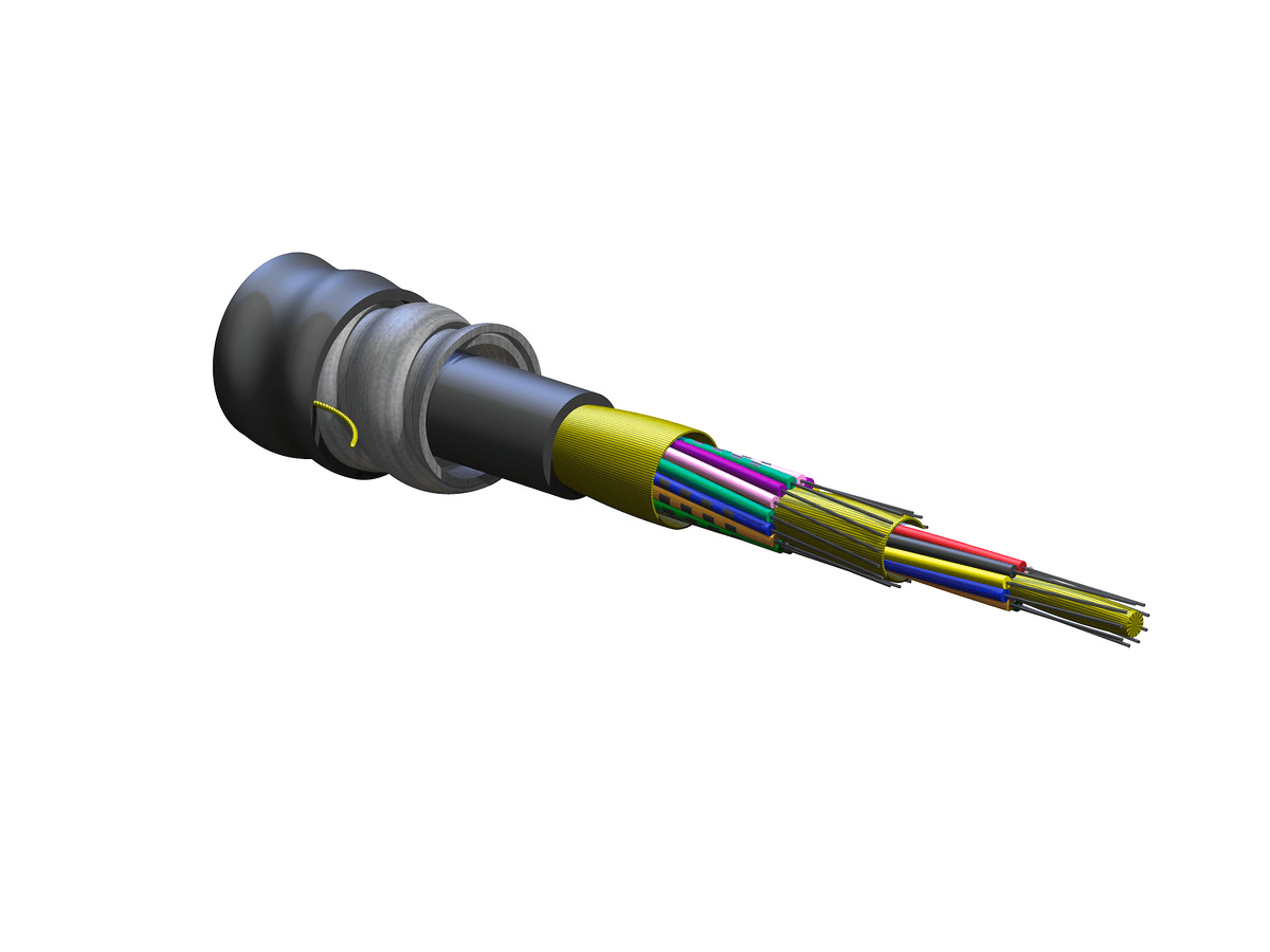 Corning 024E8P-31131-A3, 24 F Single-mode (OS2) FREEDM® One Tight-Buffered Plenum Interlocking Armored Cable