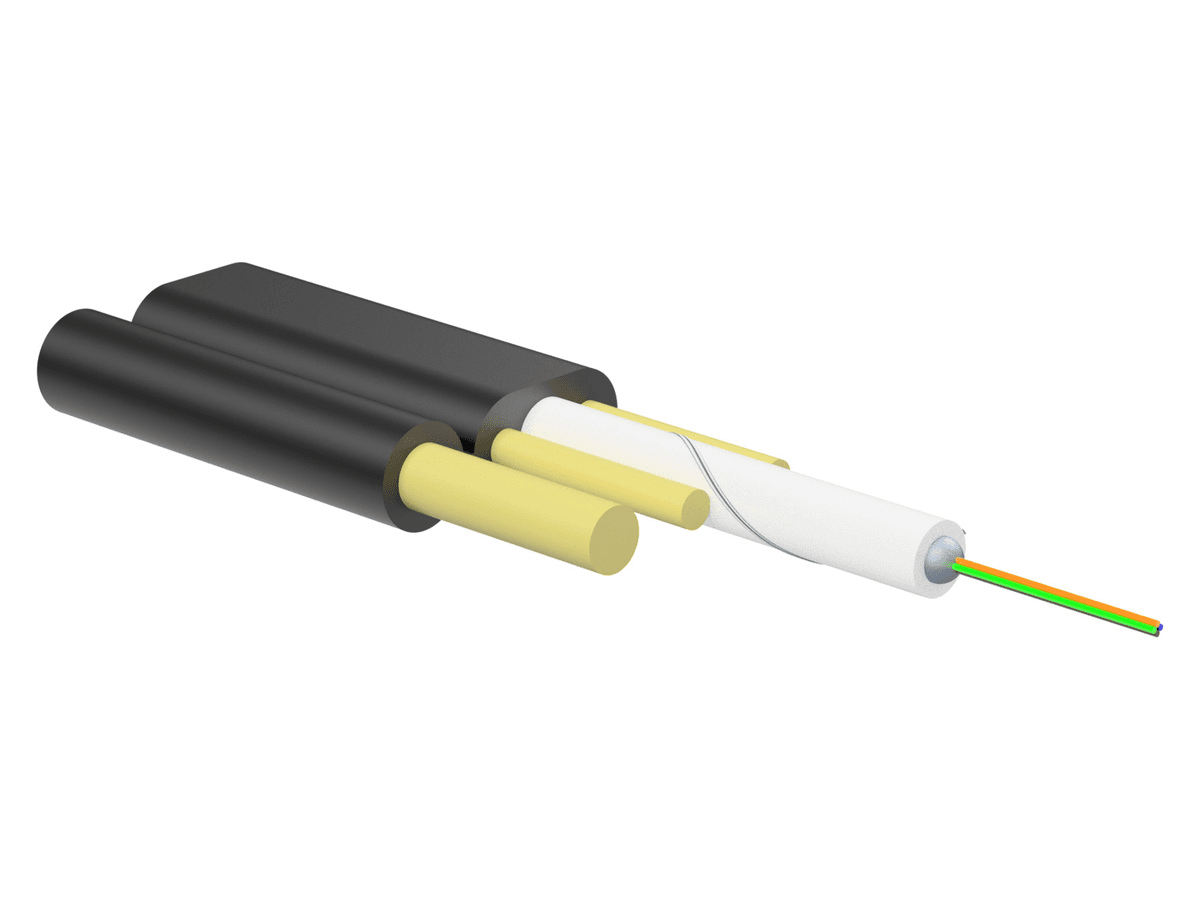 Corning 004ZBA-14101A20, Single-mode (OS2) SST-Drop™ Gel-Filled Cable 4 F, Self-Supporting, Single-Tube, SMF-28® Ultra fiber