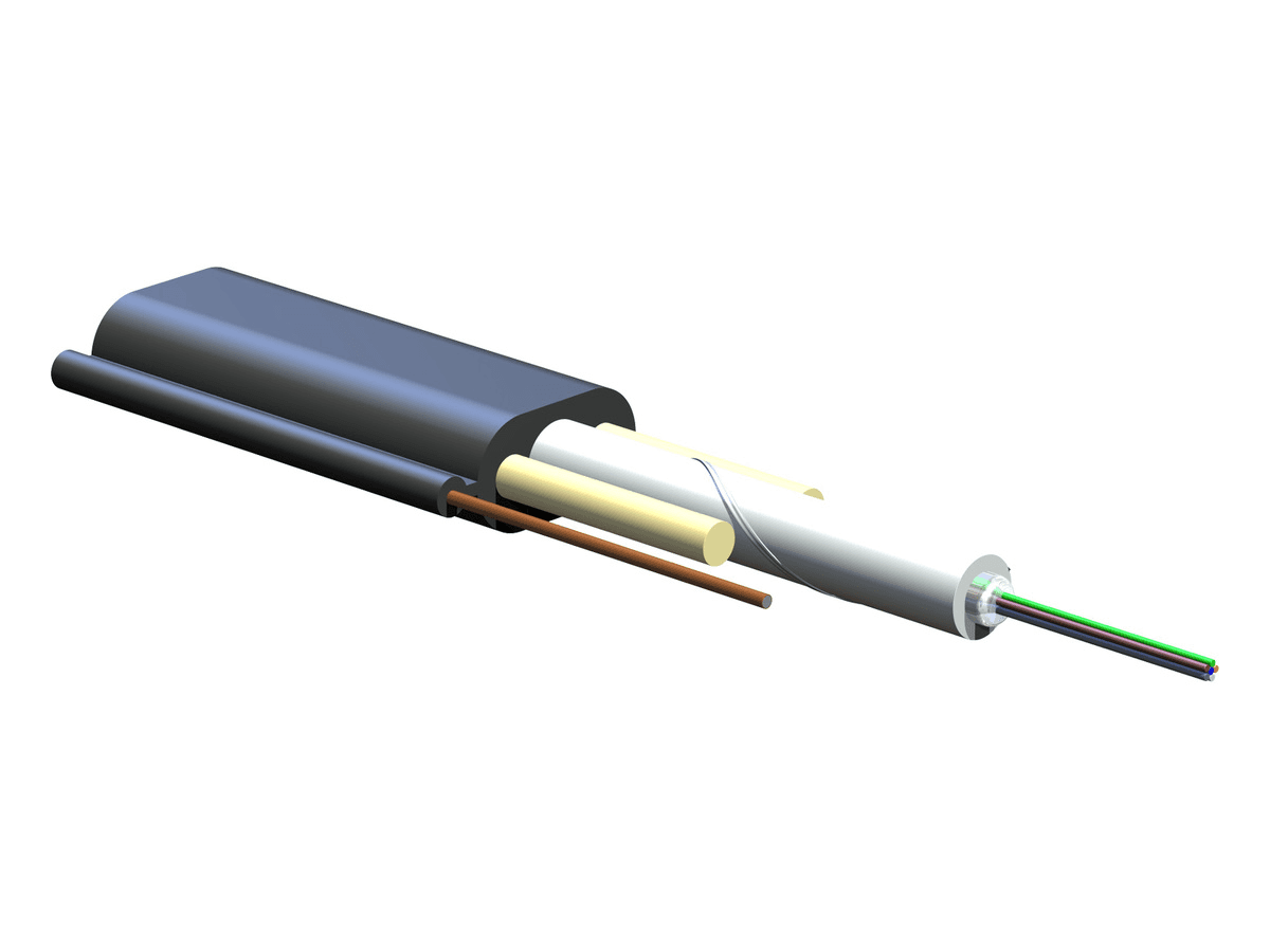 Corning 006EB1-14101A20, Single-Mode (OS2) SST-Drop™ 6F Gel-Filled Cable Single-Tube