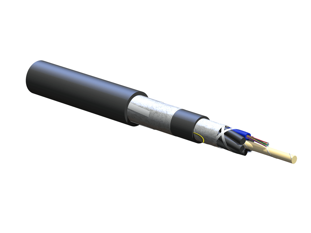 Corning 012EUE-T4101D20, 12 F ALTOS® Single-mode (OS2) Loose Tube Gel-Free Double-Jacket Cable