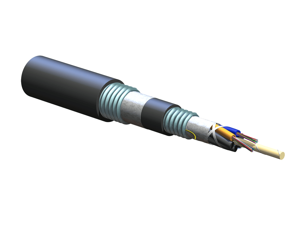 Corning 024EUD-T4101D20, 24 F ALTOS® Lite Single-mode (OS2) Loose Tube, Gel-Free, Double-Jacket, Double-Armored Cable