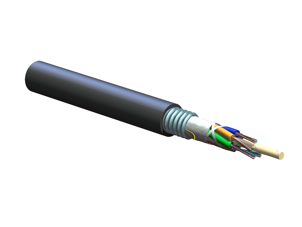 Corning 048KUC-T4130D20, 48 F, ALTOS® Lite Loose Tube Single-Armored Single-Jacket Gel-Free Cable 62.5 µm multimode (OM1)
