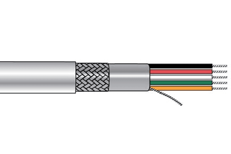 Fil Alpha 3470/25C SL001, Câble industriel de contrôle de communication 25C 28 AWG PVC blindé 300 V
