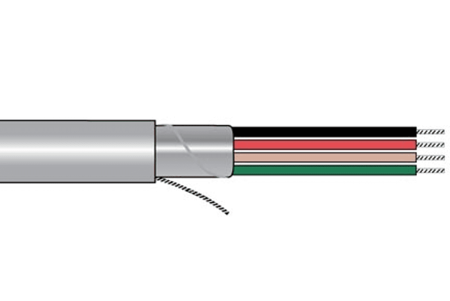 Alpha Wire M3232 SL001, Composite Cable 2C 20 AWG Foil Shield PVC Jacket 300V