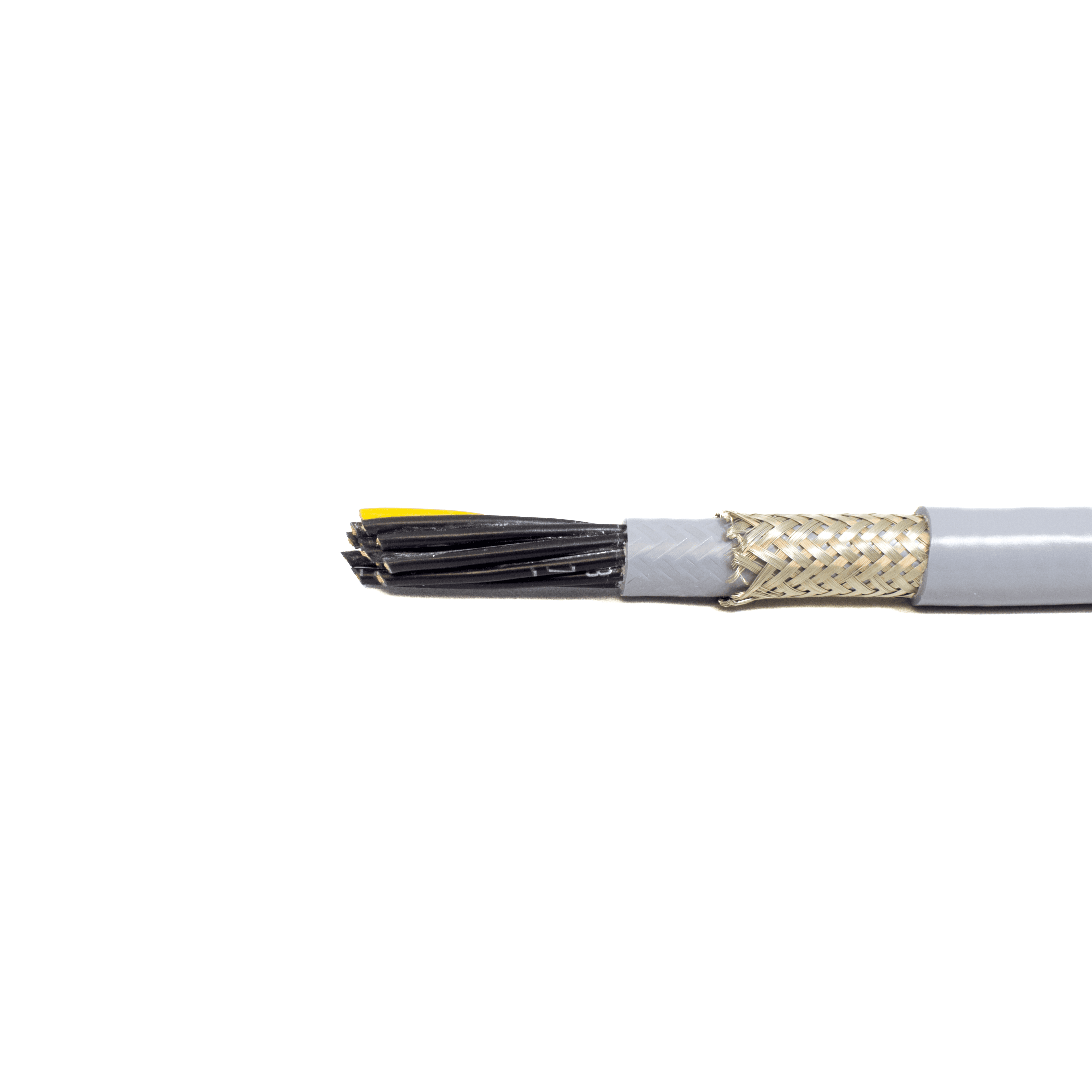 Alpha Wire 65403CY SL001, XTRA-GUARD FLEX 3C 14AWG Braid PVC Cable