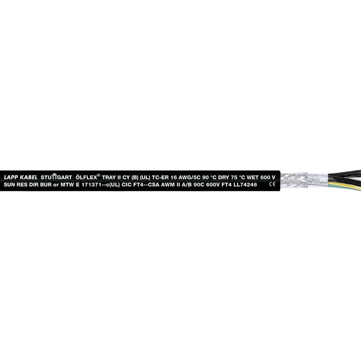 LAPP Group 2218250, Flexible Control Cable 18 25C Shielded 600V PVC