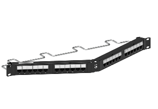 CommScope 760180067 UNPA-6-DM-1U-24, Angled Universal Cat6 Panel 1U 24 Port