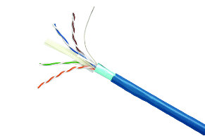 CommScope 760122630 2291B BLU C6A 4/23 F/UTP R1000, Plenum 8C 23 AWG FEP Blue