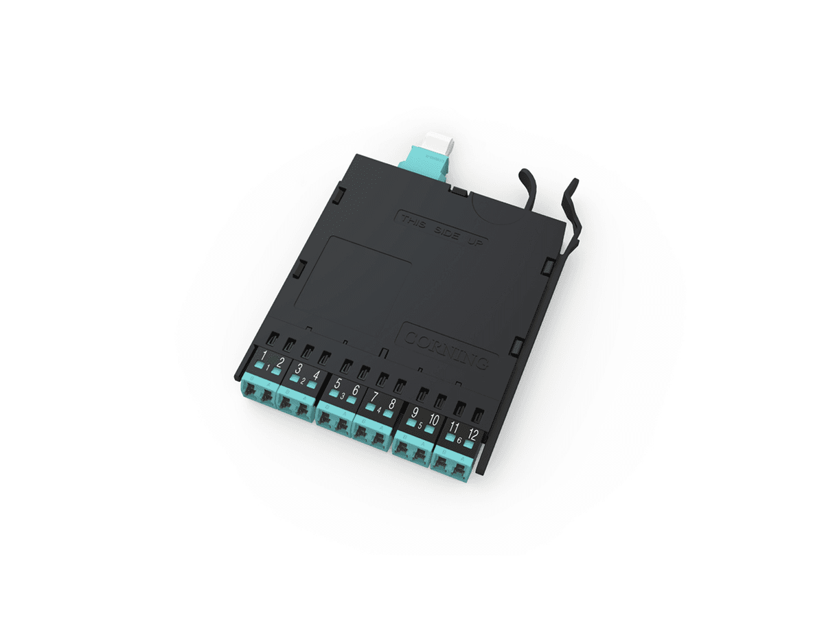 Corning ECM-UM12-05-93Q, EDGE™ Module 12F OM4 50 μm LC Duplex MTP® PC