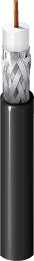Belden 179DT 010, Coax Sub Miniature 28 AWGH PE SH PVC Black