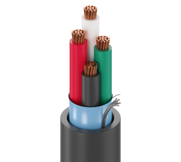 Belden 5202FE 008, Multi Conductor 4C 16 AWG FRPVC Gray